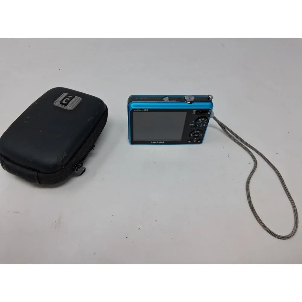 Samsung SL202 Digital Camera 10.2MP 3x Zoom Blue W Battery — TESTED & WORKING✅✅X